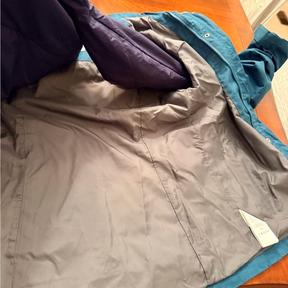 Columbia Interchange Jacket Teal Blue Hooded Faux Fur Lined Women's Size S - Picture 15 of 16